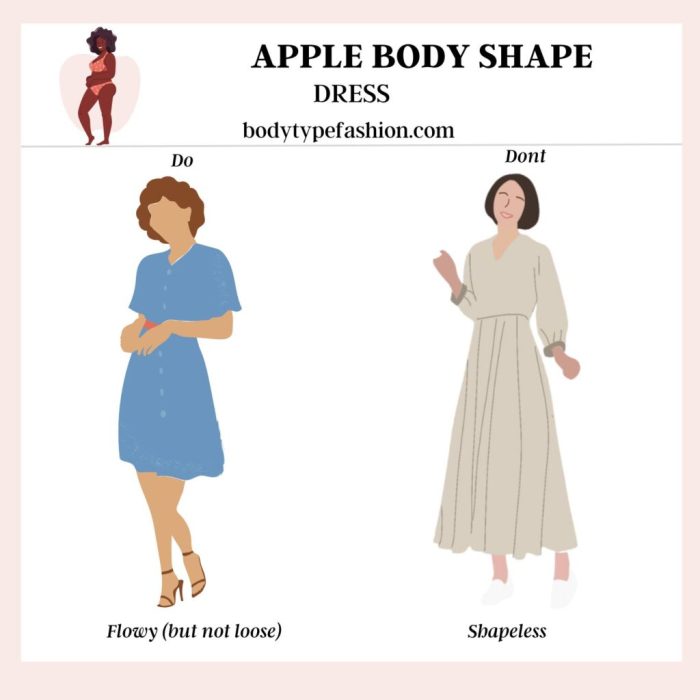 Flattering dress styles for apple shape